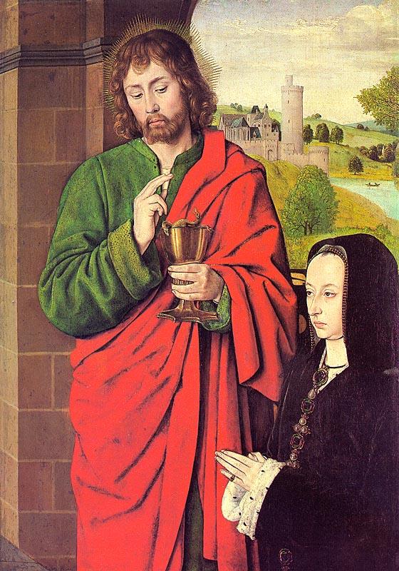 Master of Moulins Anne of France presented by Saint John the Evangelist